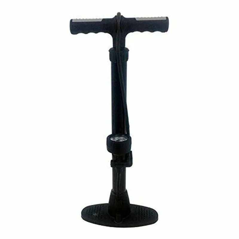 Ammaco Track Pump With Pressure Gauge Black